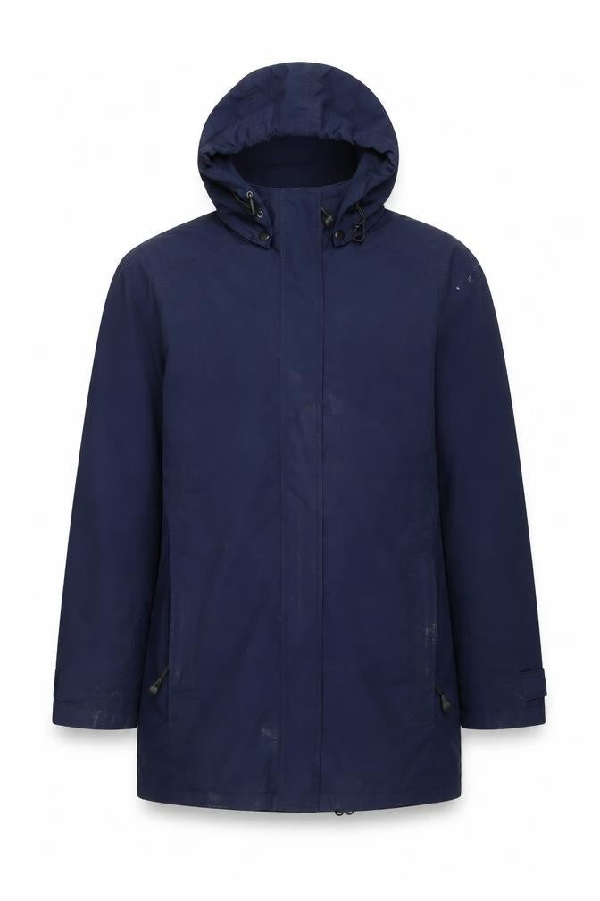 Skila Men's Blue Hooded Parka Jacket, Size 38