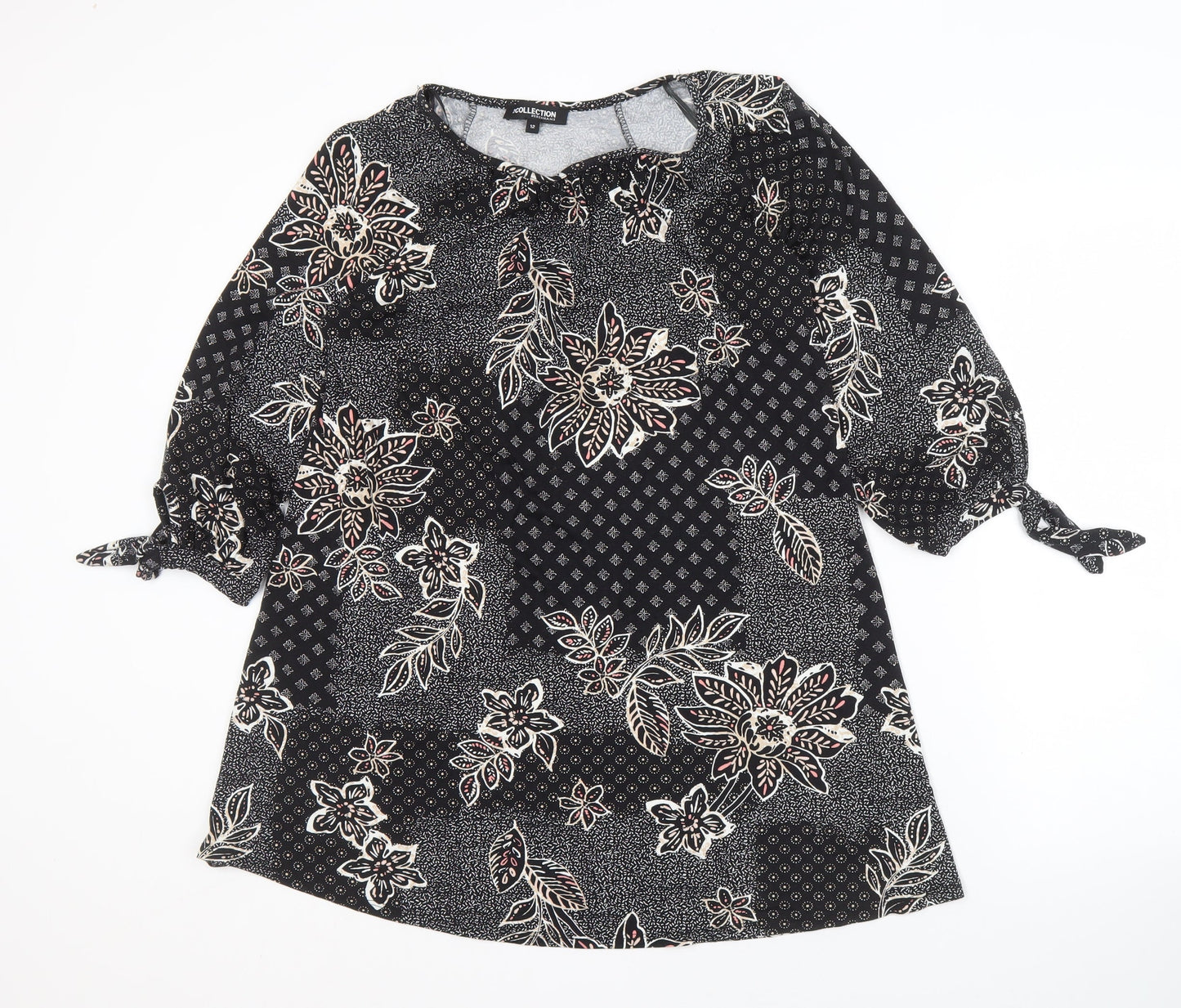 The Collection Debenhams Women's Black Floral Top Size 12