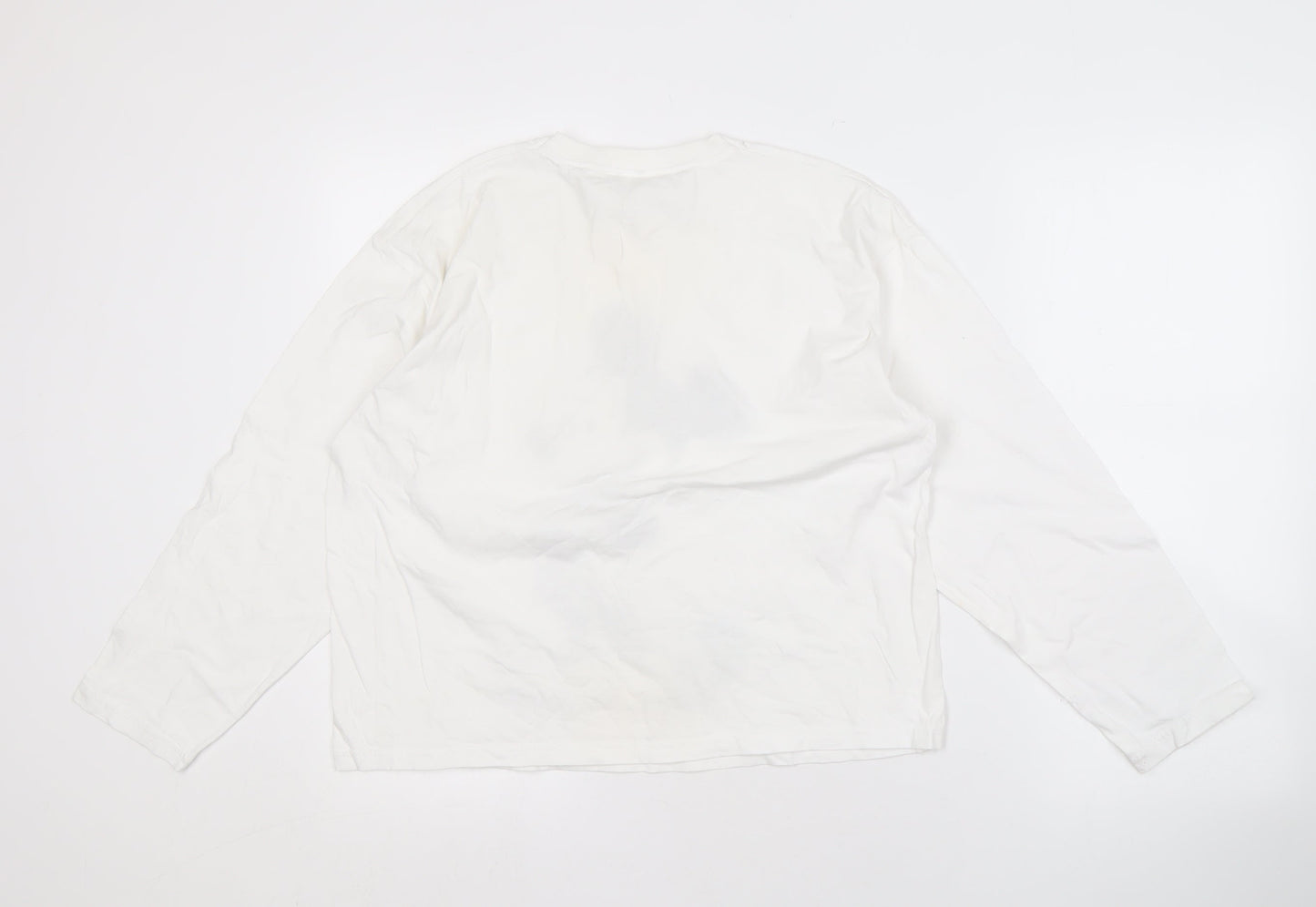 Disney White Mickey Mouse Long Sleeve T-Shirt M Unisex