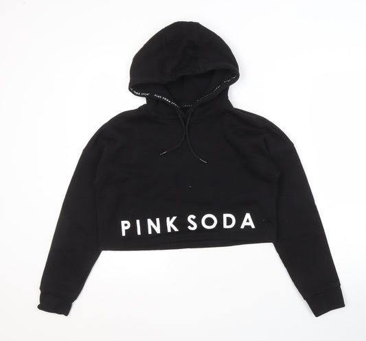 Pink Soda Sport Women's Black Pullover Hoodie Size 8
