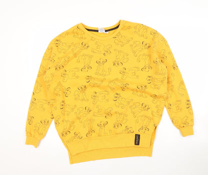 Preloved Disney Women's Yellow Lion King XS Pullover Sweatshirt - Front