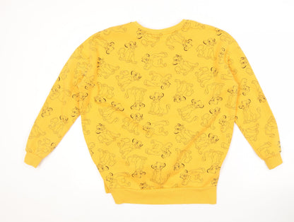 Preloved Disney Women's Yellow Lion King XS Pullover Sweatshirt - Back