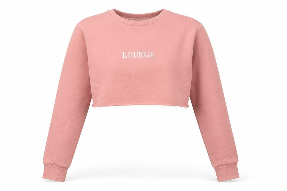Lounge Apparel Pink XS Women's Cropped Sweatshirt