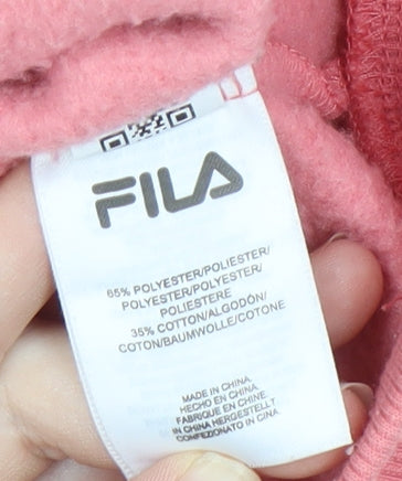 Close-up detail of Fila Women's Pink Hoodie XS