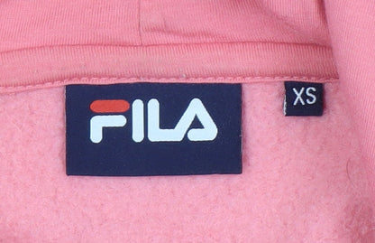 Brand and care label for Fila Women's Pink Hoodie XS