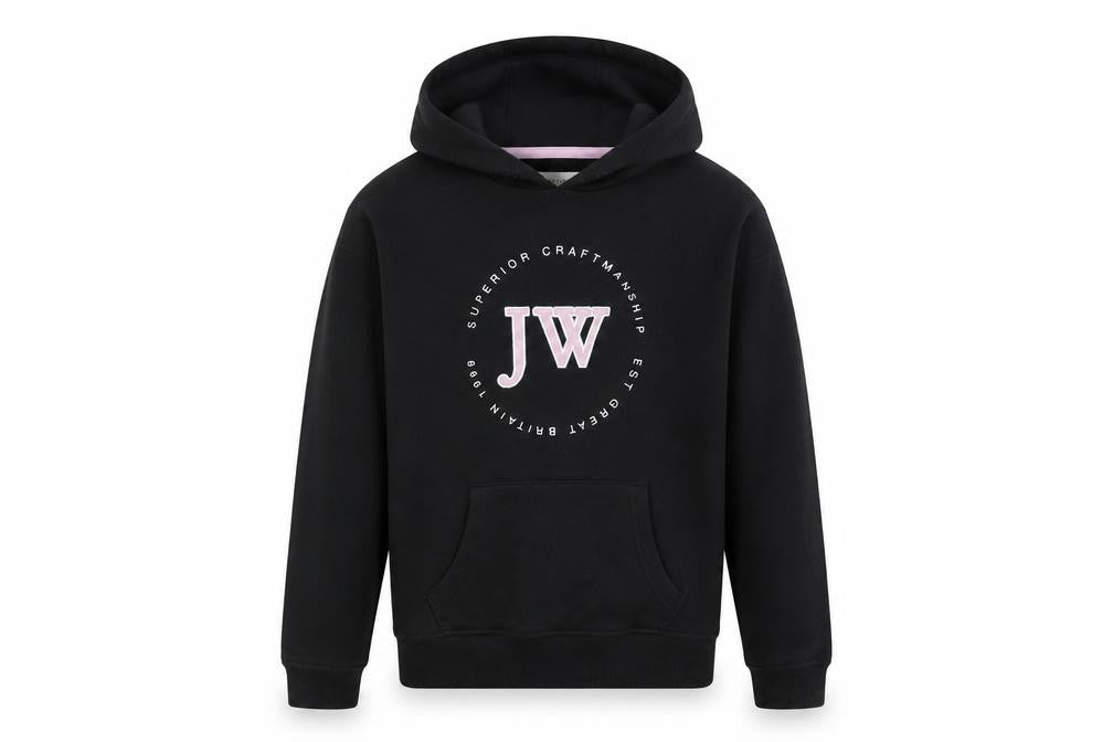 Jack Wills Girls' Black Pullover Hoodie, 9-10 Years