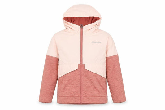 Columbia Girls Pink Colourblock Hooded Jacket - Size S