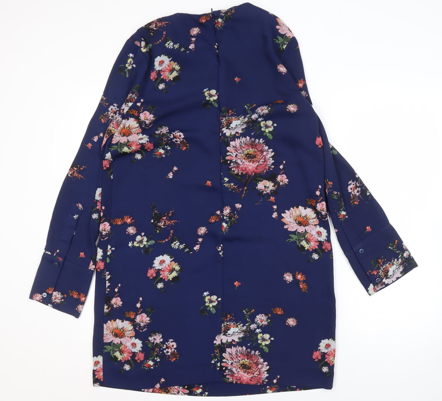 Warehouse Women's Blue Floral Shift Dress Size 14