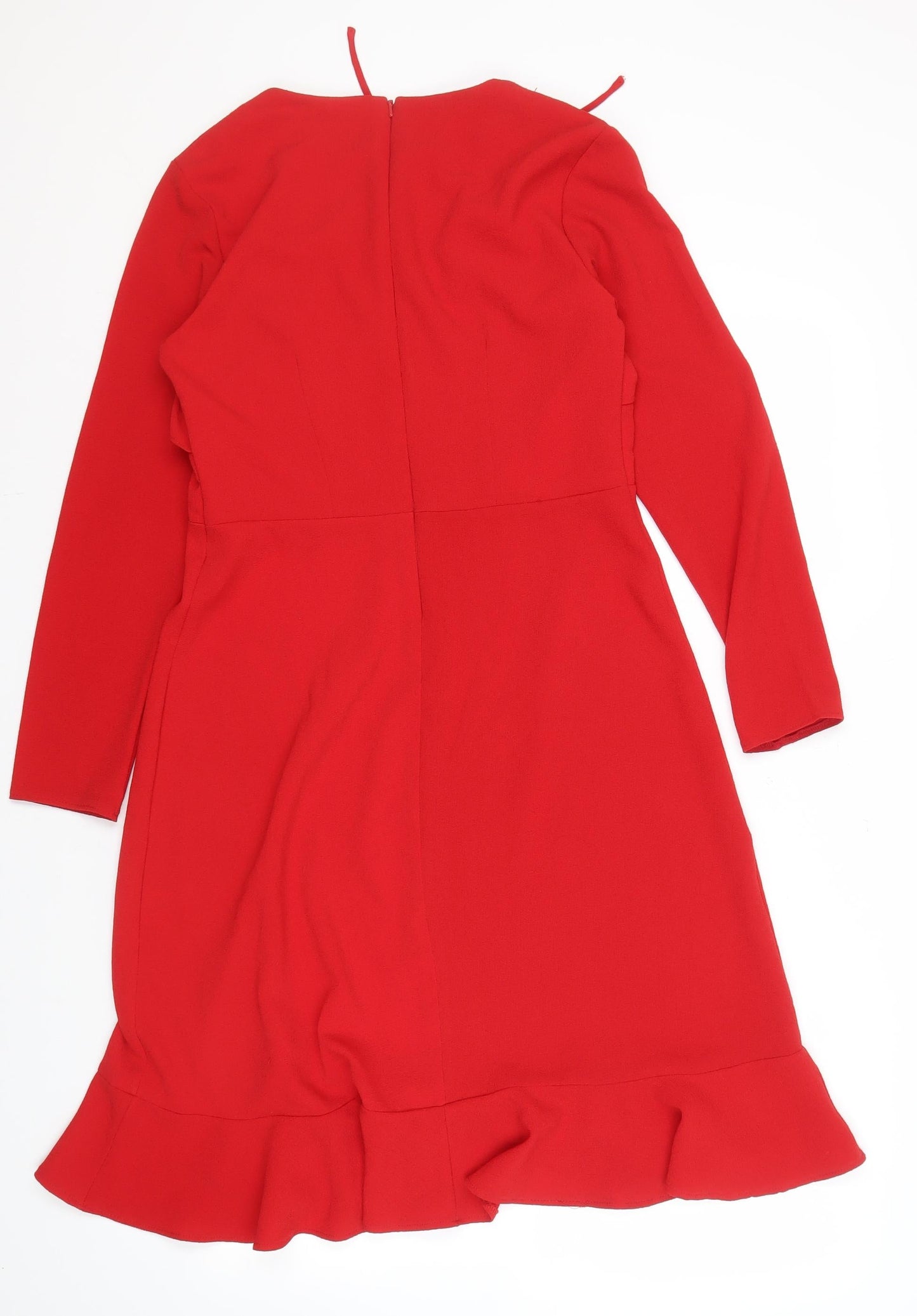 Kaleidoscope Women's Red Long Sleeve Dress 12