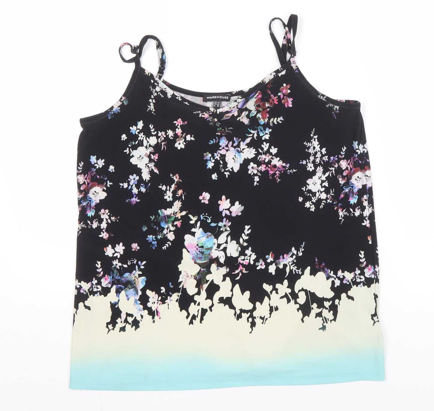 Warehouse Women's Black Floral Camisole Size 10