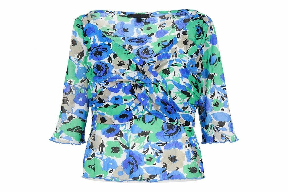 Coast Women's Multicoloured Floral Wrap Blouse, Size 12