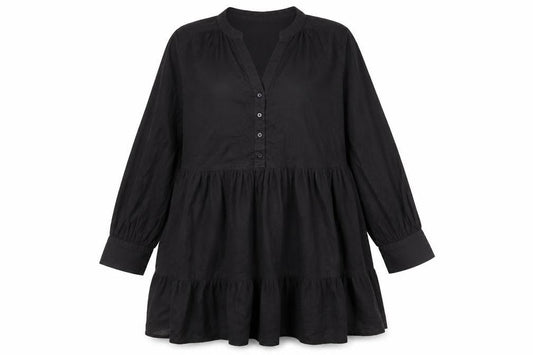 Y.A.S Women's Black V-Neck Dress, Size M, Casual
