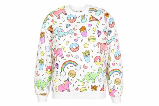 Minga London Women's Multicoloured Pullover Sweatshirt, Size M