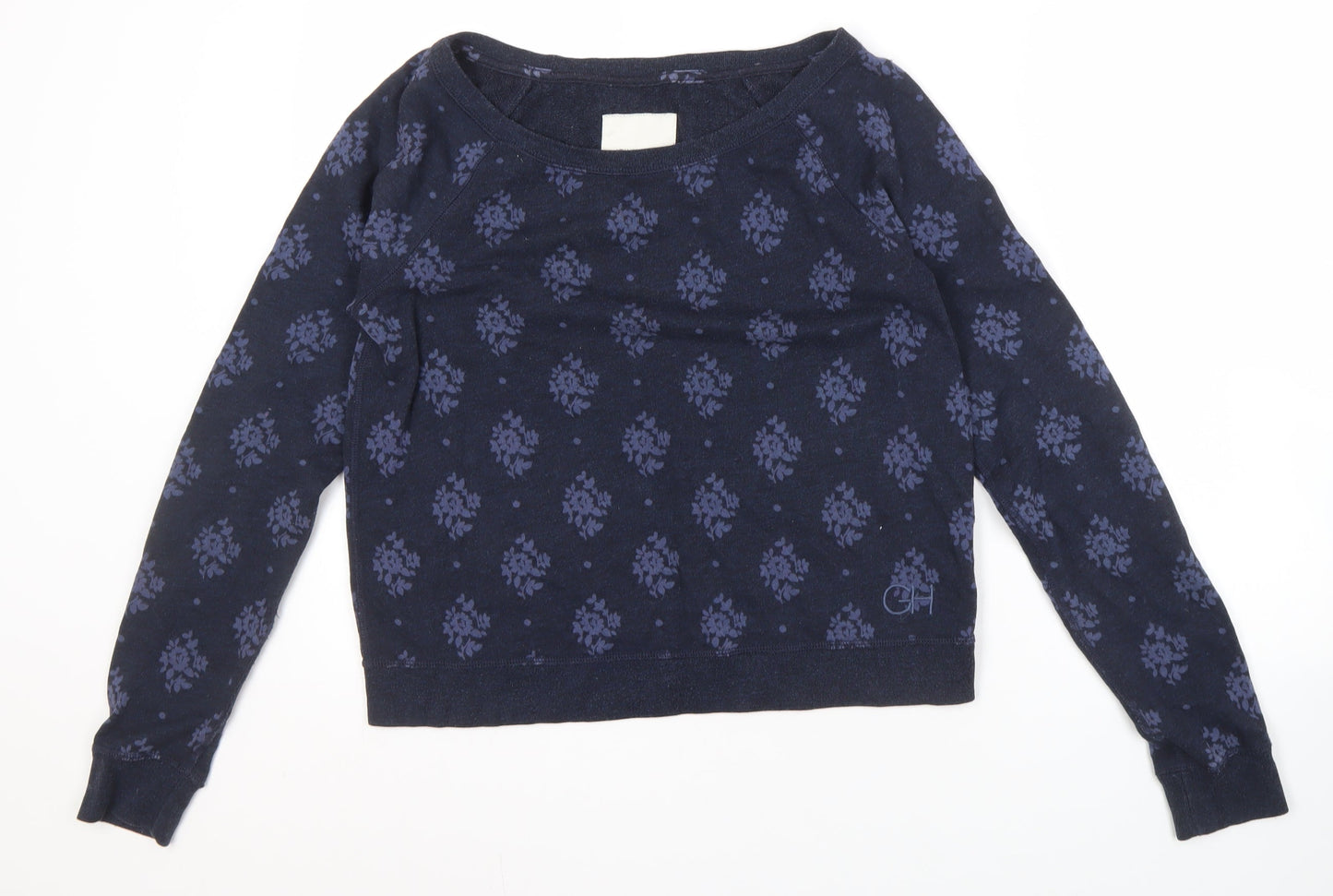 Gilly Hicks Women's Blue Floral Pullover Sweatshirt M
