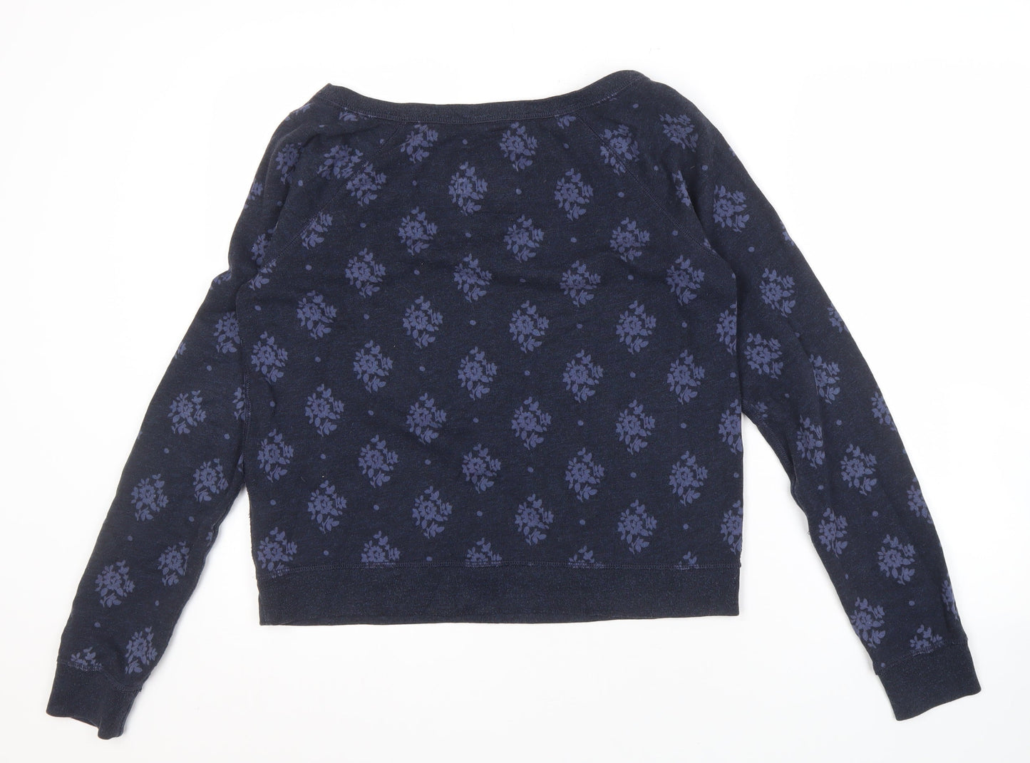 Gilly Hicks Women's Blue Floral Pullover Sweatshirt M