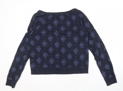 Gilly Hicks Women's Blue Floral Pullover Sweatshirt M