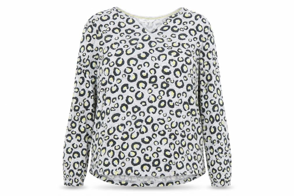 Sandwich Women’s Animal Print V-Neck Long Sleeve Top