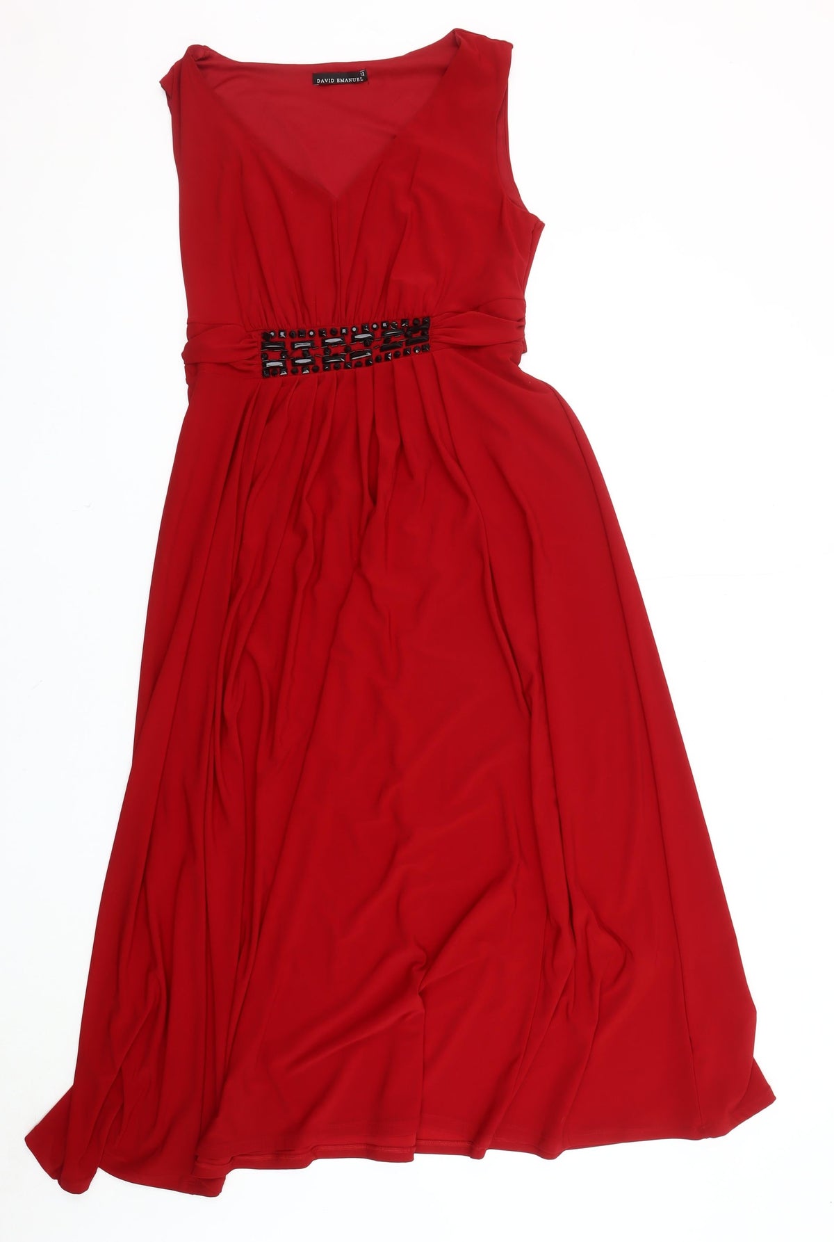 David Emanuel Women's Red Party Dress, Size 12
