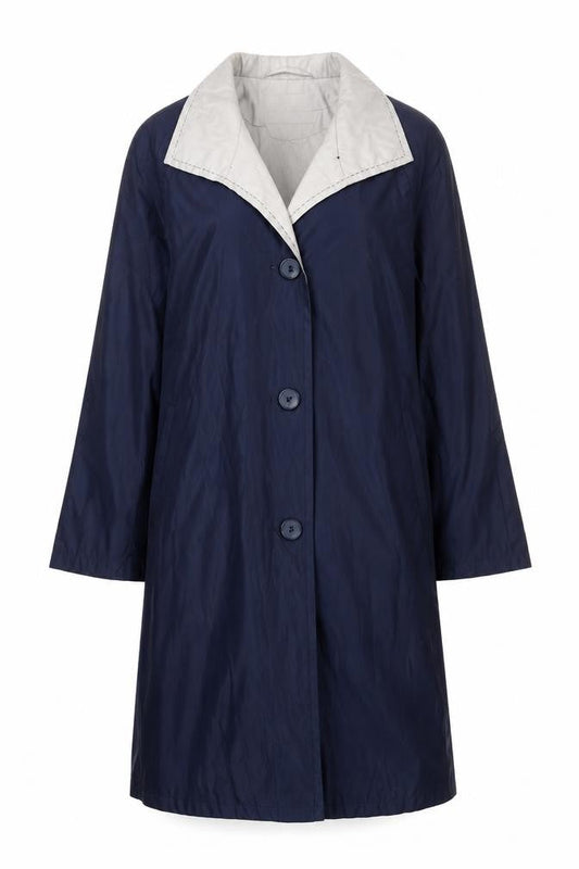 Artigiano Women's Blue Trench Coat Size 10