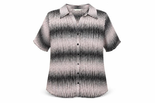 Marks and Spencer Women's Black Polka Dot Shirt Size 18