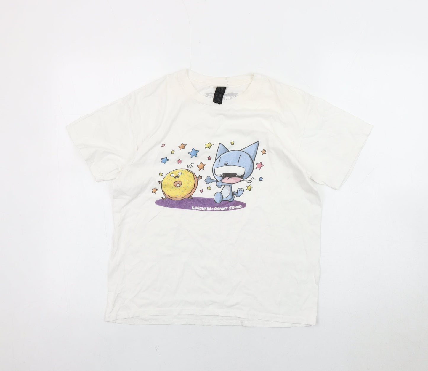 The Phoenix White Anime T-Shirt Unisex Size L