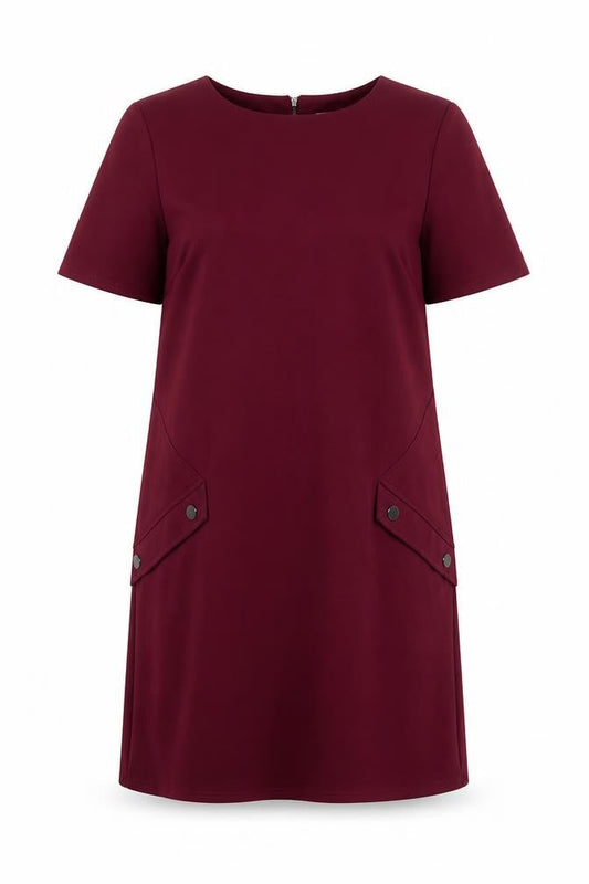Wallis Women's Red Shift Dress, Size 12, Knee Length