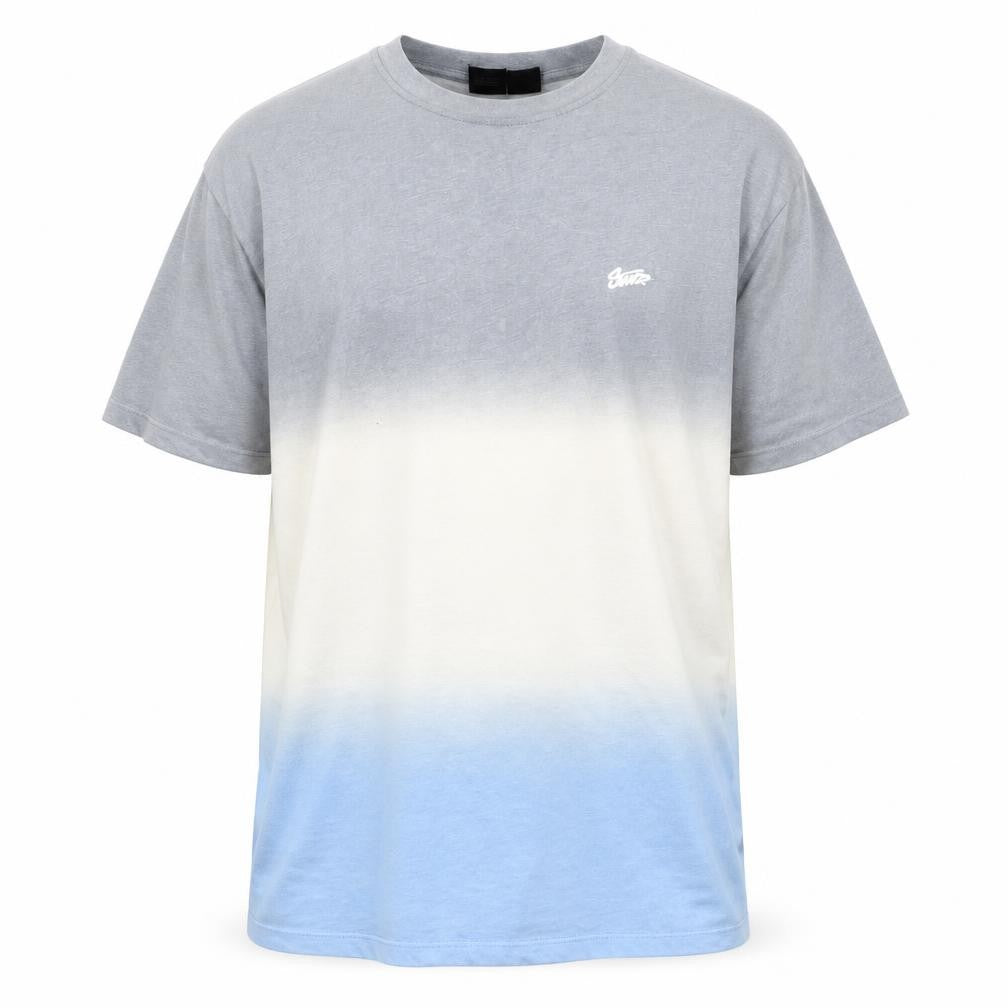 Pull&Bear Men's Blue Ombre T-Shirt - Size M