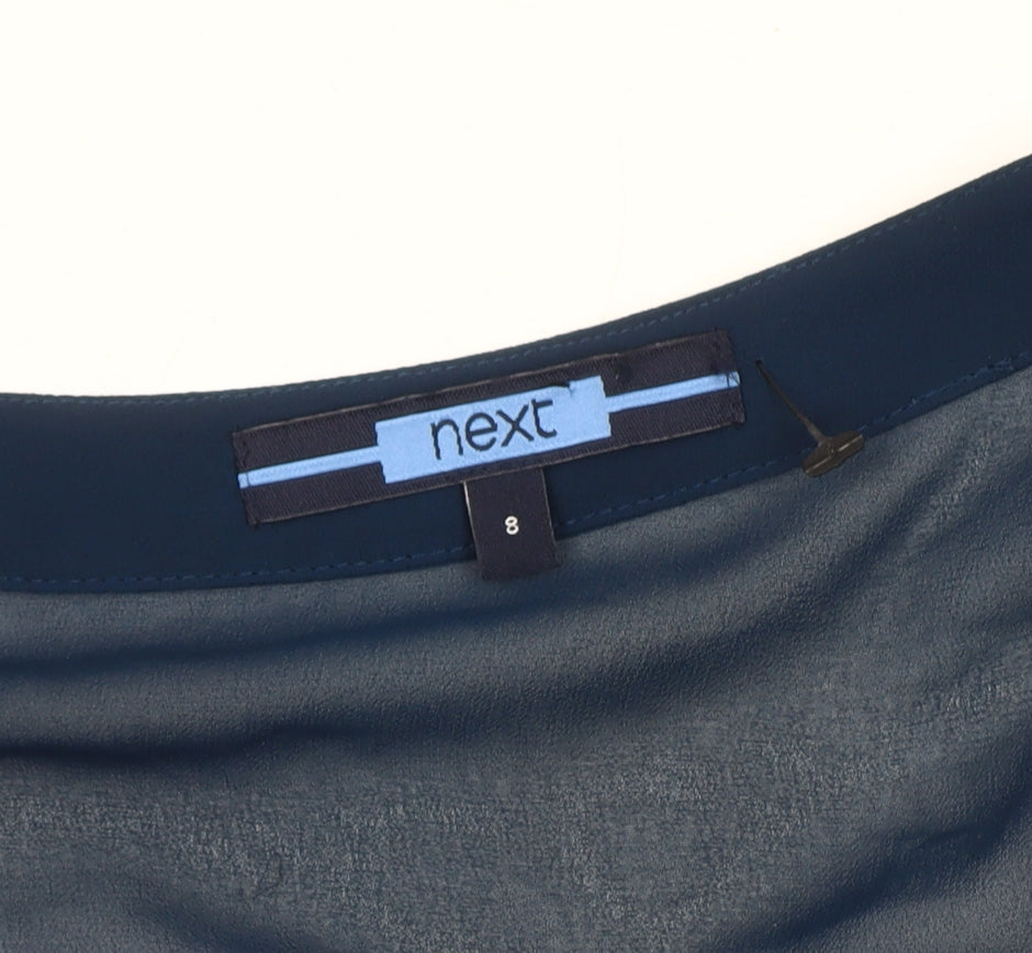 Next Women's Blue Cold Shoulder Blouse, Size 8