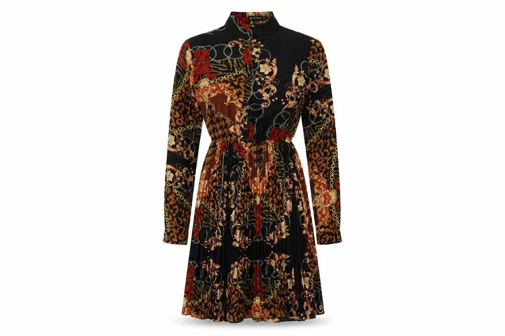 PrettyLittleThing Women's Multicoloured Size 8 Retro Dress