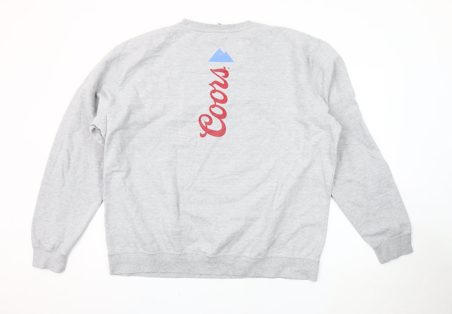 Just Hoods Men's Grey 2XL Pullover Sweatshirt