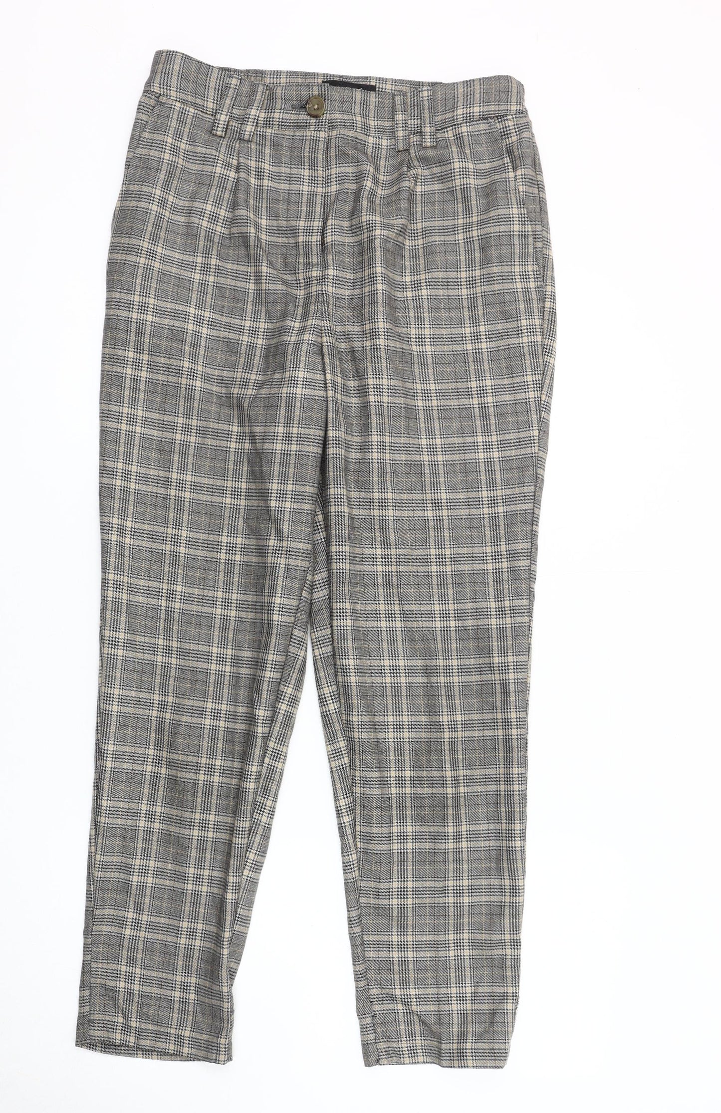 Next Women's Multicoloured Check Trousers Size 12