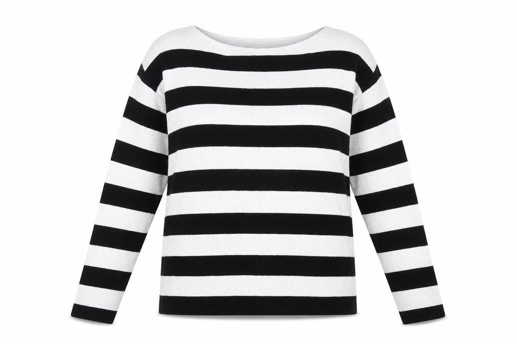 Zara Women's Black Striped Pullover Jumper Size 12