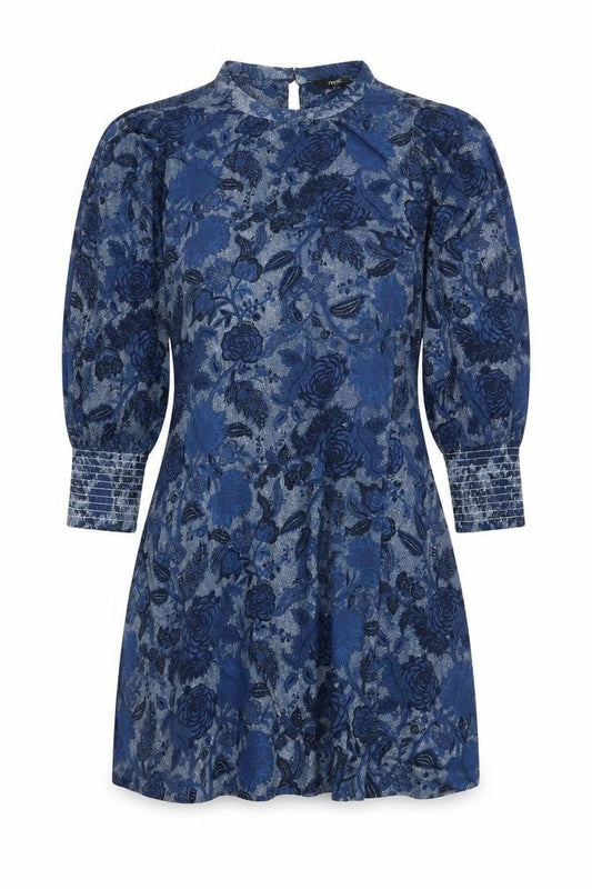 Next Women Blue Floral Dress, Size 16 Regular Fit