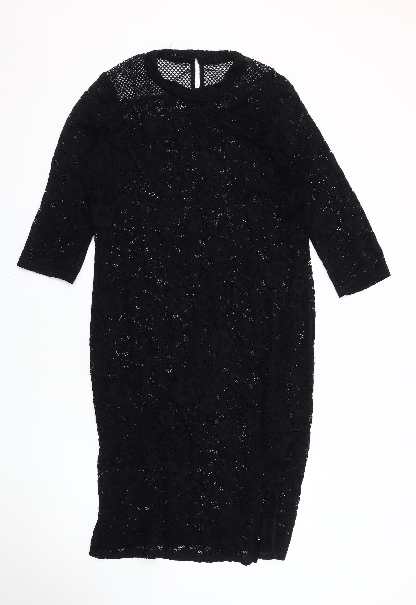 Marks & Spencer Women Black Lace Dress Size 16