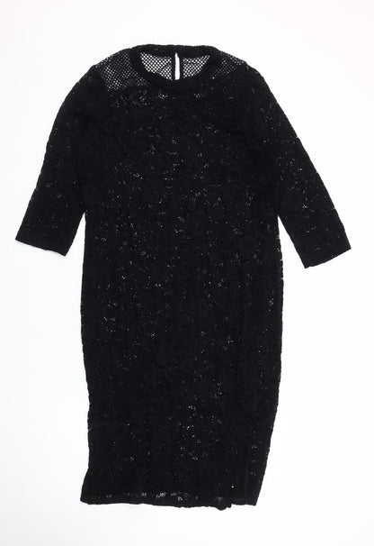 Marks & Spencer Women Black Lace Dress Size 16
