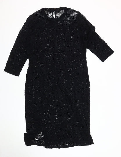 Marks & Spencer Women Black Lace Dress Size 16