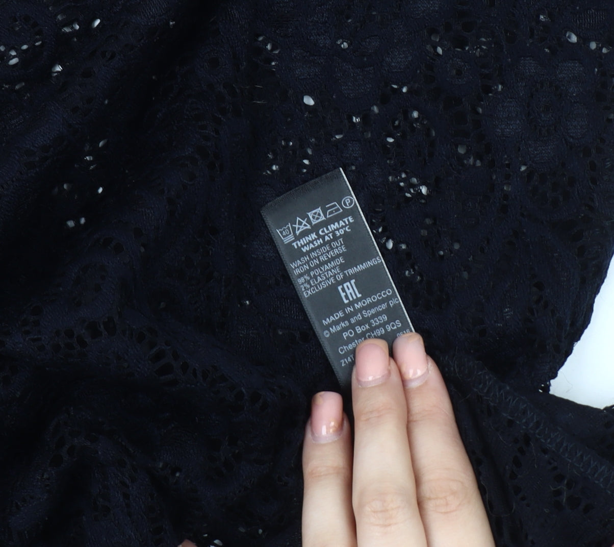 Marks & Spencer Women Black Lace Dress Size 16