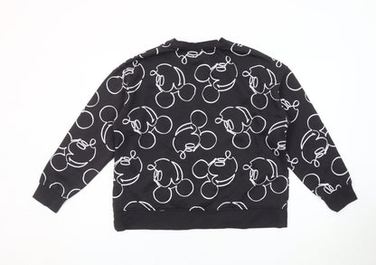 Preloved Disney Women's Black Pullover Sweatshirt Size 12 - Back