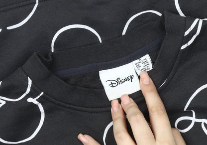 Preloved Disney Women's Black Pullover Sweatshirt Size 12 - Detail