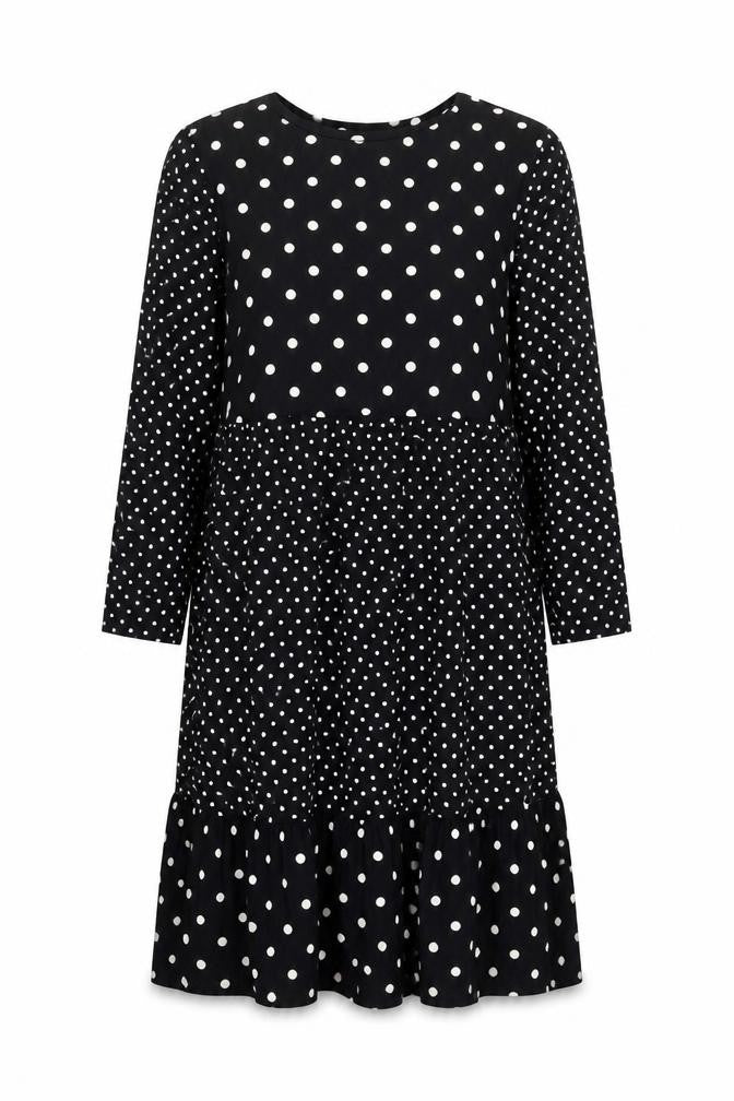 Marks & Spencer Women's Black Polka Dot Dress Size 12