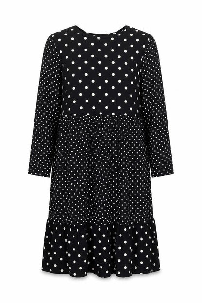 Marks & Spencer Women's Black Polka Dot Dress Size 12