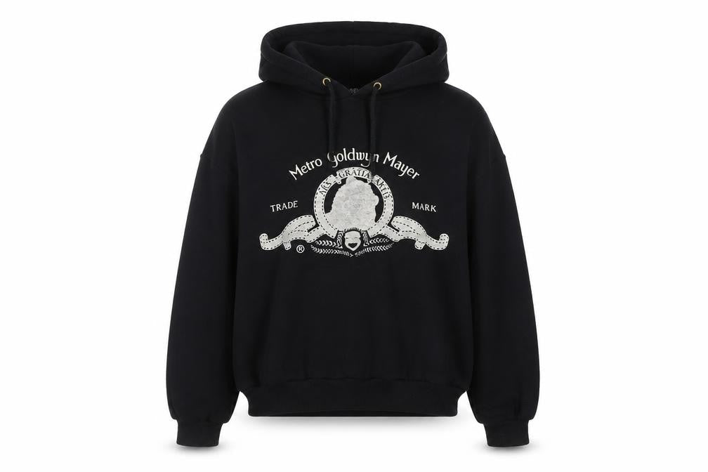 H&M Unisex Black Pullover Hoodie, Size 12