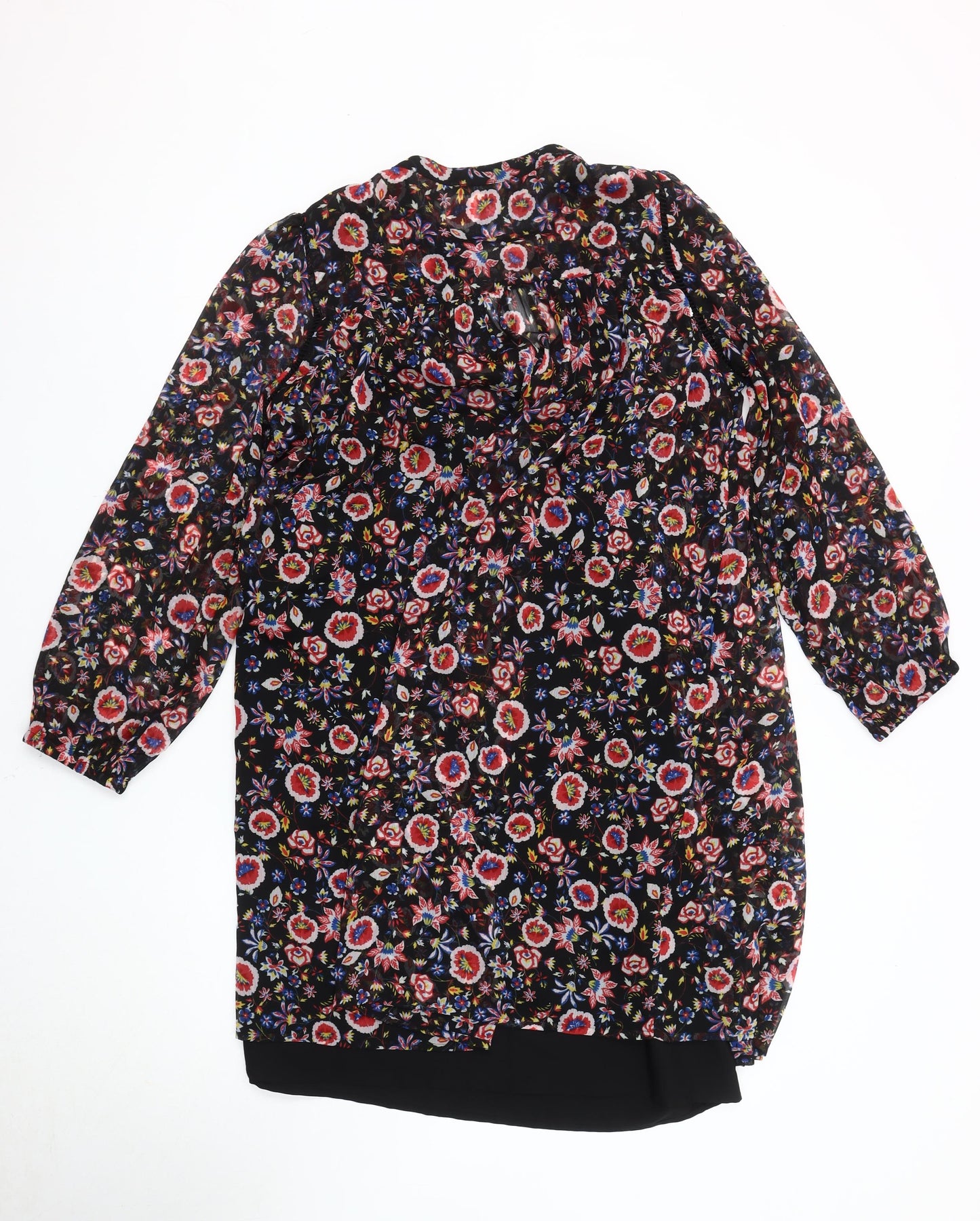 Marks & Spencer Women's Black Floral Dress, Size 12