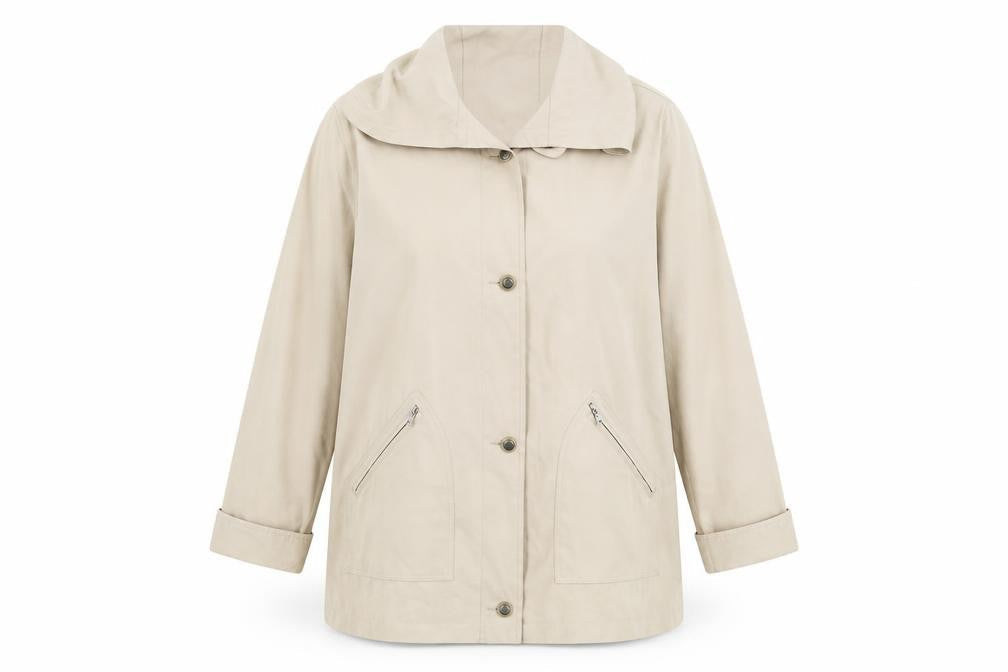 DANNA Women's Beige Mid-Length Jacket Size 16