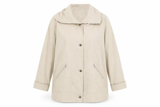 DANNA Women's Beige Mid-Length Jacket Size 16