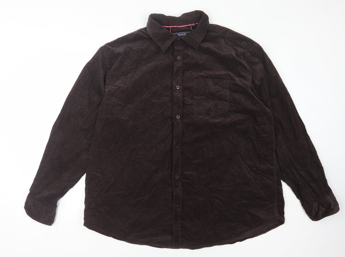 Maine New England Men’s Brown 2XL Button-Up Shirt
