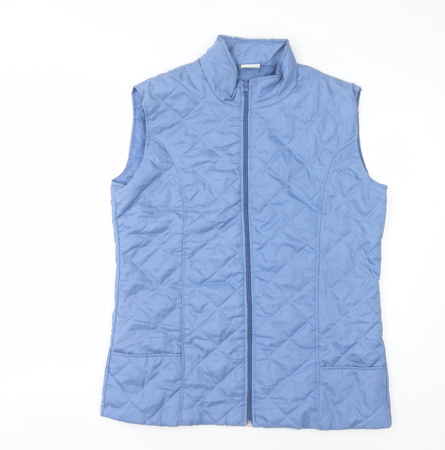 Anne de Lancay Women's Blue Quilted Waistcoat M