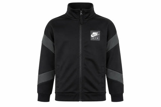 Front view of Nike boys’ black full zip hoodie xs