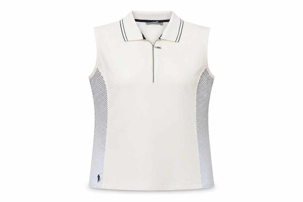 Glenmuir Unisex White Sleeveless Polo L