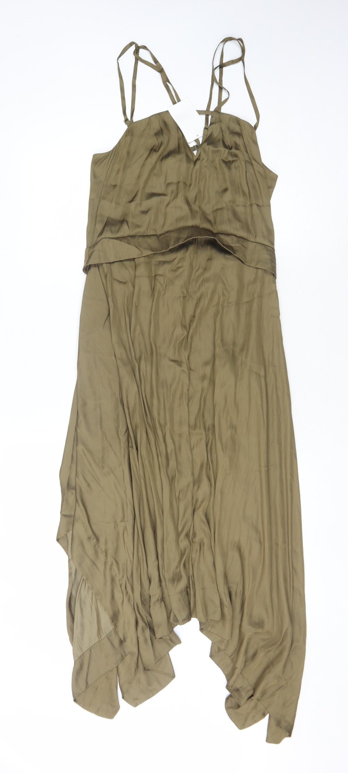 H&M Women's Brown Strappy Asymmetric Dress